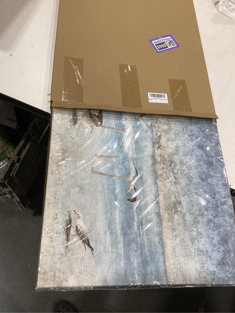 beach wall art for living room modern ocean theme canvas print seaside seagull painting abstract coa