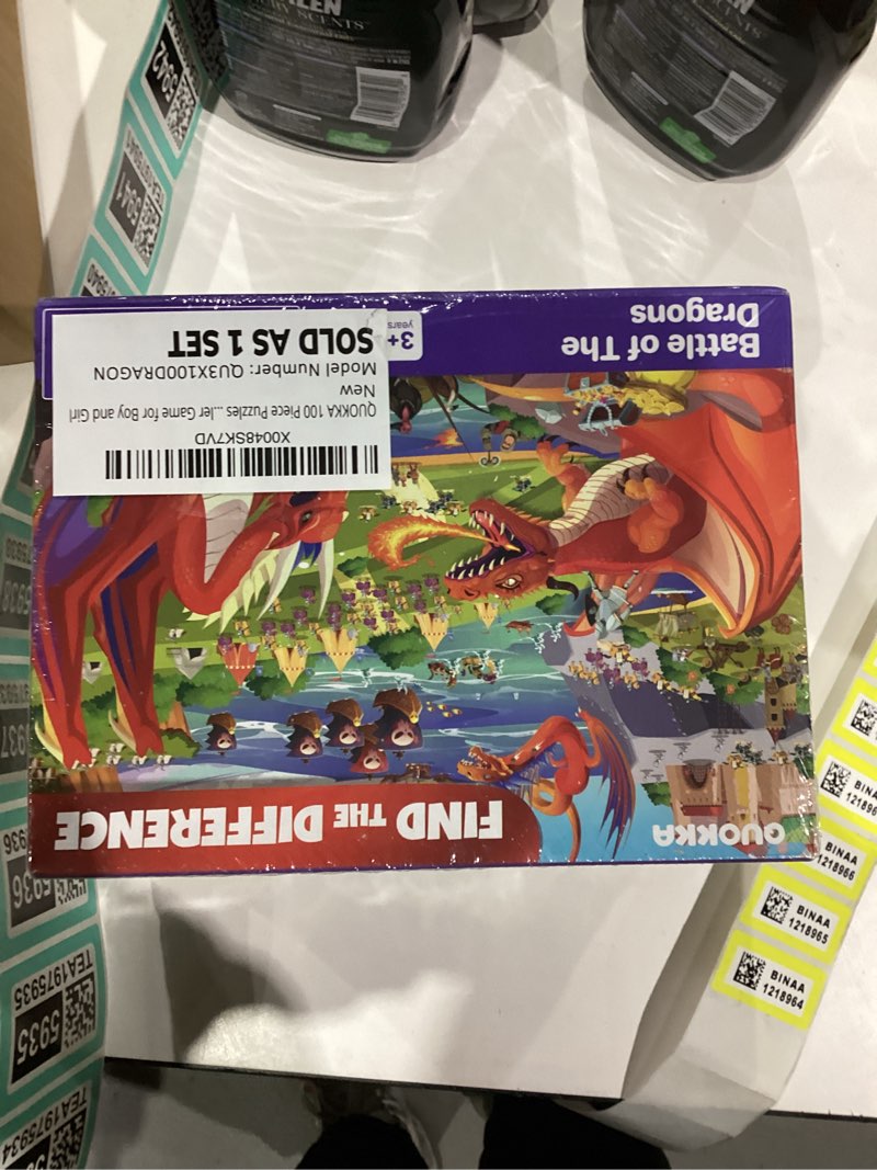 Condition photo showing New/Like New for 100 Piece Puzzles for Kids Ages 4-6 – 3 Floor Puzzles for Toddlers 3-5 by QUOKKA – Toy for Learning Pirates & Constructions & Animals for 6-8 yo – Jigsaw Toddler Game for Boy and Girl