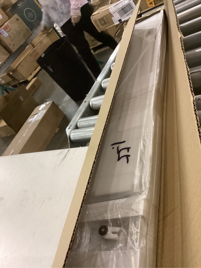 Condition photo showing New/Like New for Double Row Curtain Track Ceiling Mounted, Silent Heavy Duty Curtain Track System, Sliding Rails for Curtains, Room Divider for Bedroom Living Room Hospital (White, 1.6m(5.2ft)) 1.6m(5.2ft ) White