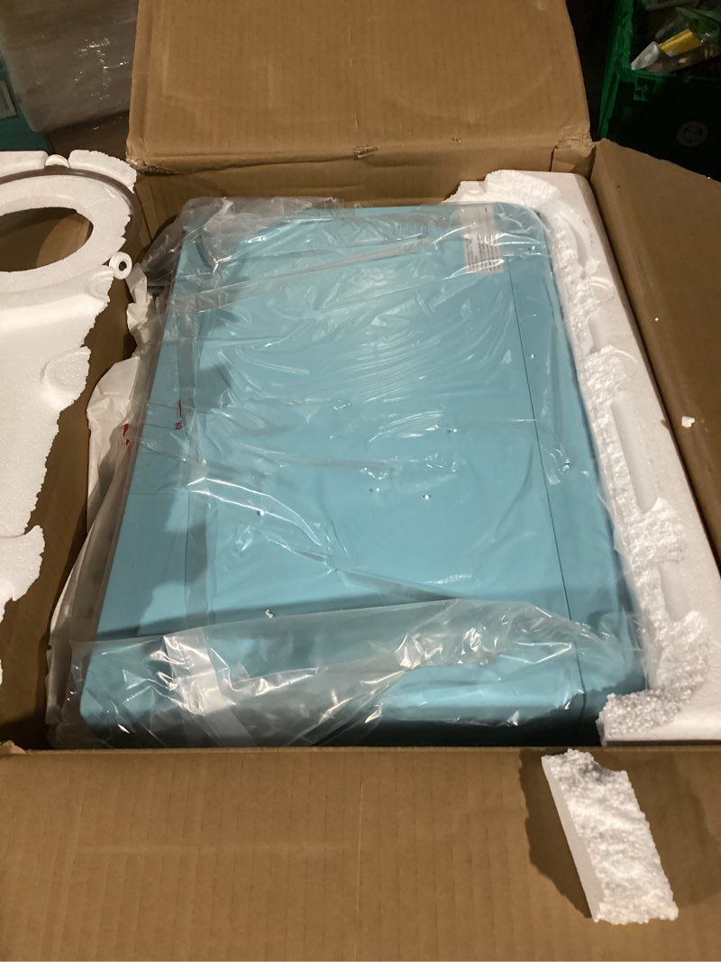 Condition photo showing Good Condition for Galanz GLCMKA07BER-07 Retro Microwave Oven, LED Lighting, Pull Handle Design, Child Lock, Bebop Blue, 0.7 cu ft Blue .7 cu ft Classic Microwave Oven