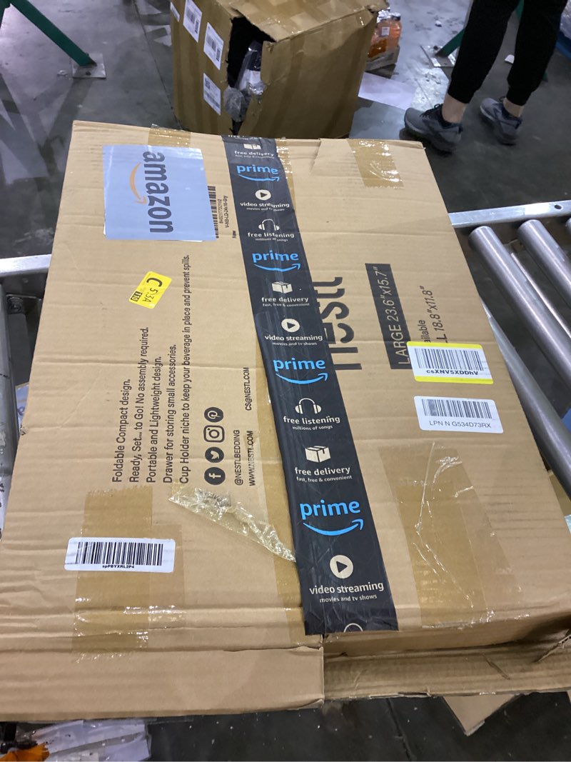 Condition photo showing As Is for Laptop Bed Tray Table, Adjustable Laptop Stand, Portable Lap Desks with Foldable Legs, Reading Desk for Sofa Couch Floor - Large