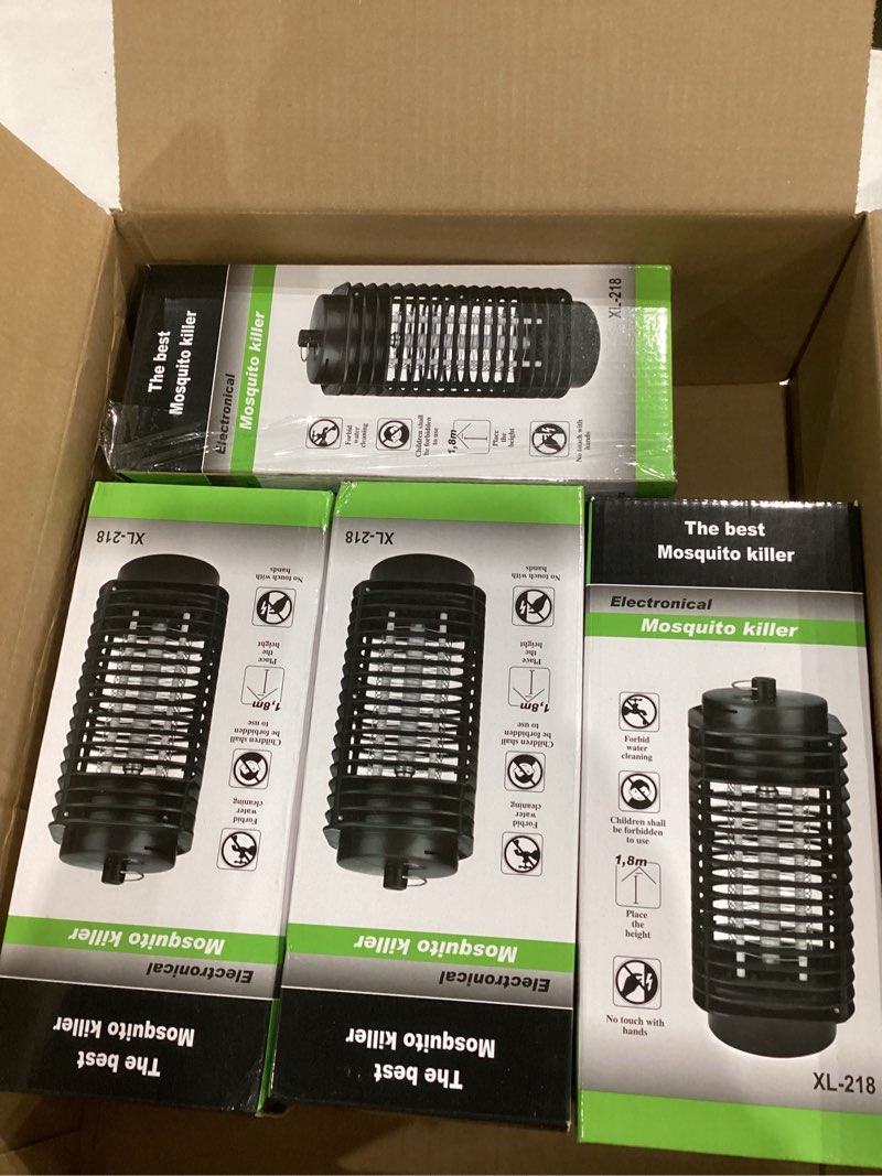 Condition photo showing Good Condition for 4 Pcs Bug Zapper Mosquito Zapper Fly Traps Indoor for Home Repellent Outdoor Patio Insect Mosquito Trap Killer for Kitchen Backyard Garden Camping Bedroom Office Fruit, Black