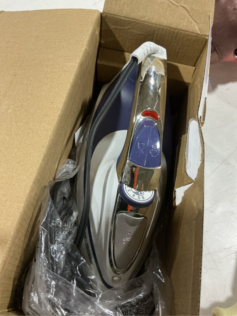 Condition photo showing As Is for 1-step steam iron, smart steam control