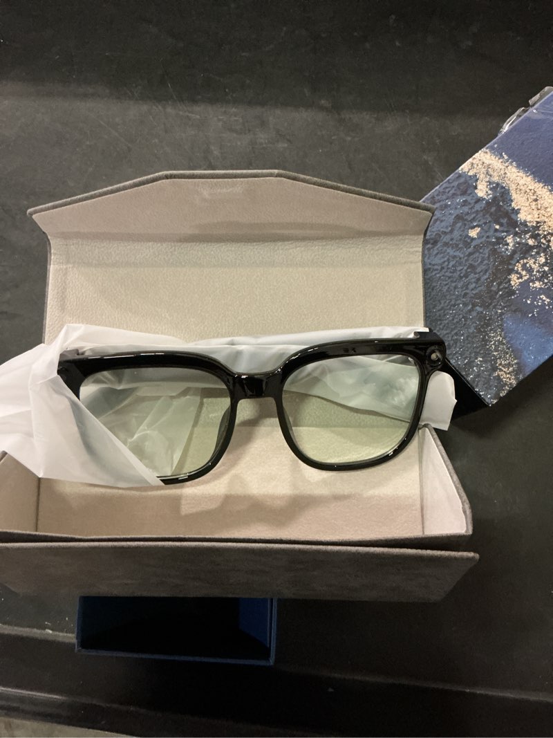 Condition photo showing Good Condition for earlysincere ai smart glasses with 4k camera & chatgpt, photochromic transition lenses + extra blue light, real-time translator & meeting minutes, voice control smart wearable black frame+photochromic lens+blue lens