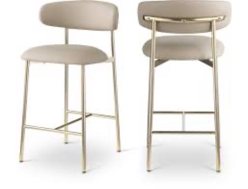 Hikmat Vegan Leather Counter Stool