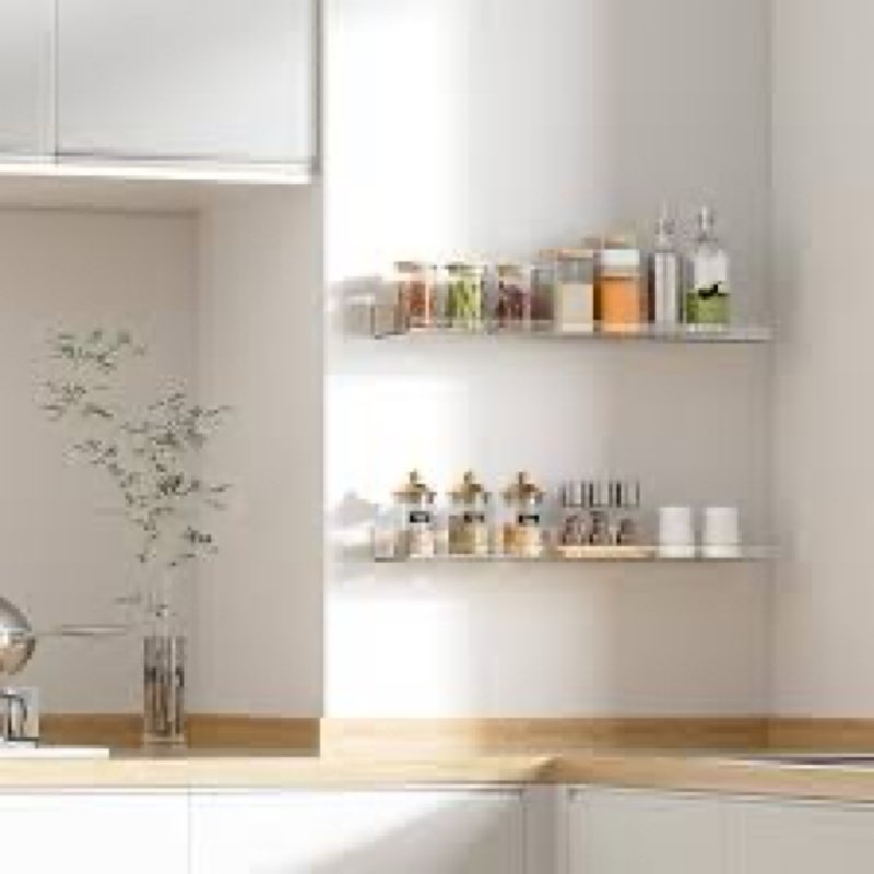 upsimples 2 Pack 23.6x5.5 Inches Acrylic Shelves for Wall Storage, Floating Bookshelves for Kids, Di