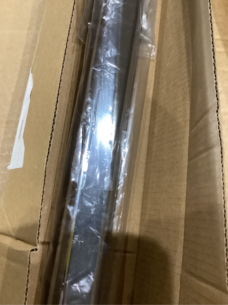 Condition photo showing New/Like New for FIRJOY Adjustable Oval Closet Rod with End Supports, Heavy Duty Carbon Steel Wardrobe Rod (Chrome, 29.5" - 51") Chrome 29.5" - 51"
