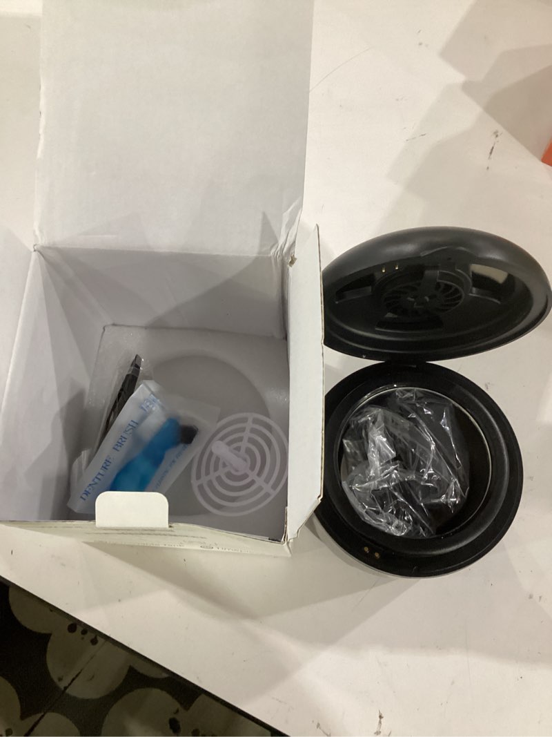 Condition photo showing Good Condition for 2025 ultrasonic retainer cleaner- 45khz 25w portable denture cleaner with drying function and removable inner for dentures, mouth guards, aligners, jewelry and more (black)