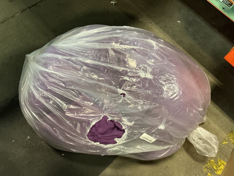 Condition photo showing As Is for unikome king size comforter set purple - ultra soft boho pintuck down alternative bedding set for all seasons, 3 pieces lightweight warm pinch pleat bed set with comforter, 2 pillowcases 09 purple king(104"x92")