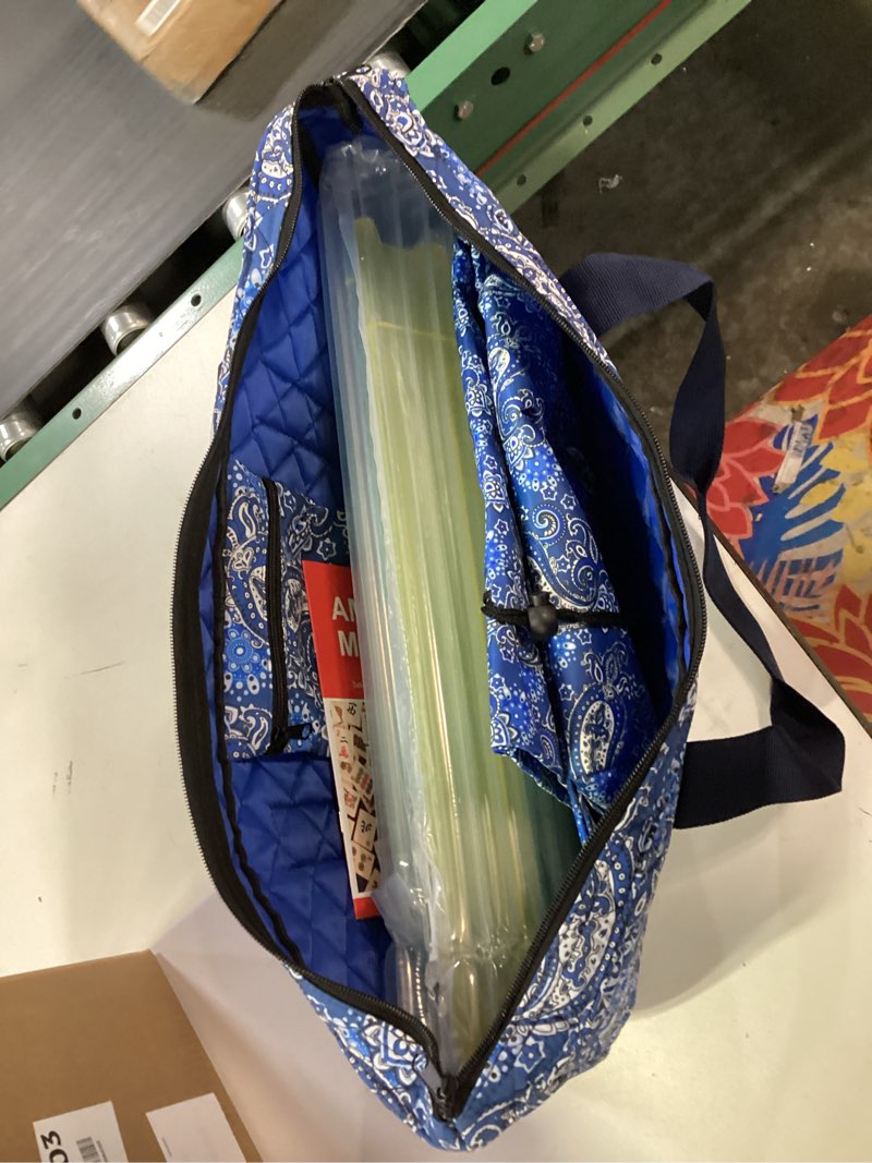 Condition photo showing New/Like New for American Mahjong Game Set, 166 Blue Tiles (1.2”), 4 All-in-One Color Rack/Pushers & Drawstring Bag, Complete Mahjong Sets with Blue Printed Carrying Bag and Mahjong Tile Set Accessories