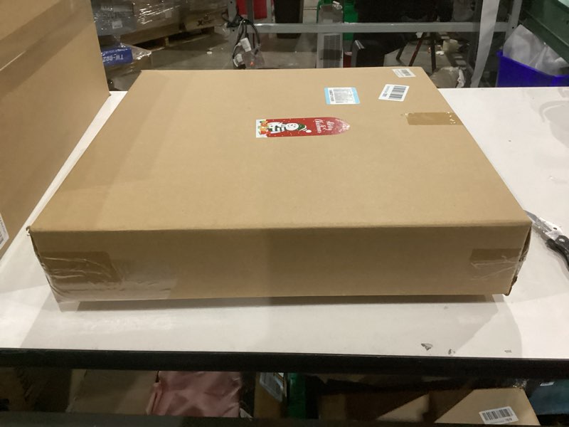 Christmas Wreath 24-Inch with 50 LED Warm White Lights, Holiday Door Decor Featuring Ornaments, Pine