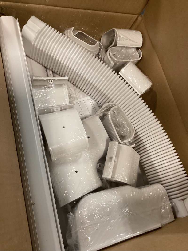 Condition photo showing Good Condition for 3" 13ft mini split line set cover with flexible duct, upgrade pp decorative minisplit lineset cover kit, paintable for mini split, air conditioner, central ac, hvac and heat pumps, white