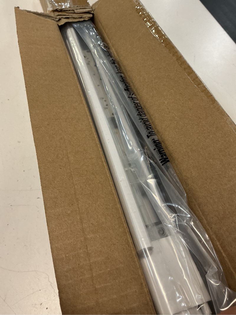 Condition photo showing Good Condition for lazblinds no drill blinds for indoor windows, cordless 1" vinyl mini blinds, privacy s-curve blinds for windows, room darkening horizontal window blinds and shades for home, 29" w x 48" h, white white 29" w × 48" h