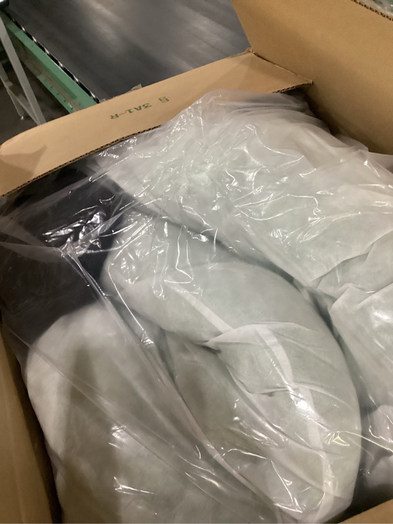 Condition photo showing As Is for FurHaven 45" Calming Donut Dog Bed for Large Dogs, Round Plush Donut Design with Soft Filling for Snuggling Comfort, Removable Washable Cover, Jumbo XL, Shaggy Faux Fur, Gray Jumbo Gray