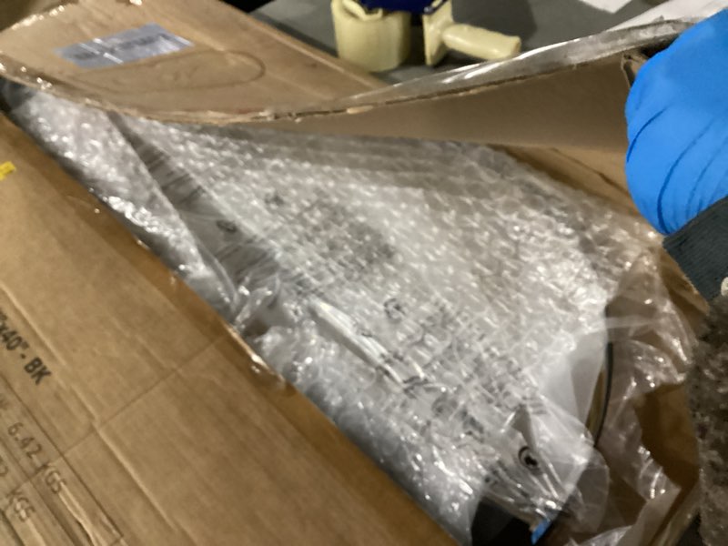 Condition photo showing New/Like New for Brightify Arched Mirror, Arched Wall Mirror, 24 x 40 Inch Black Arch Mirror, Metal Frame Black Bathroom Mirror, Arched Top Bathroom Vanity Mirror for Living Room Bedroom Mantel Entryway Hallways