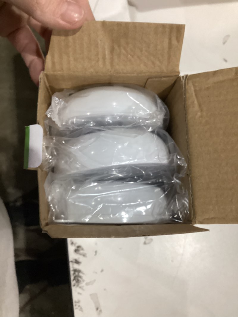 Condition photo showing New/Like New for BLS Motion Sensor Light Indoor, Wireless LED Night Light, Under Cabinet Lighting, Battery Powered Puck Lights for Closet, Kitchen, Stairs, Wall, AA Battery Operated, Stick on, Dimmable, White, 6 Pack 6000K Clean White-6 Pack