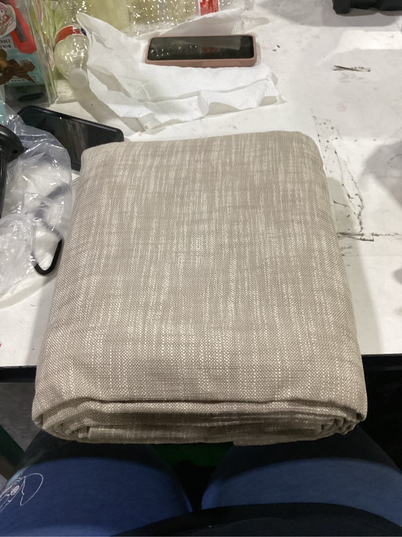 Condition photo showing Good Condition for european linen room darkening curtain - single panel flax 