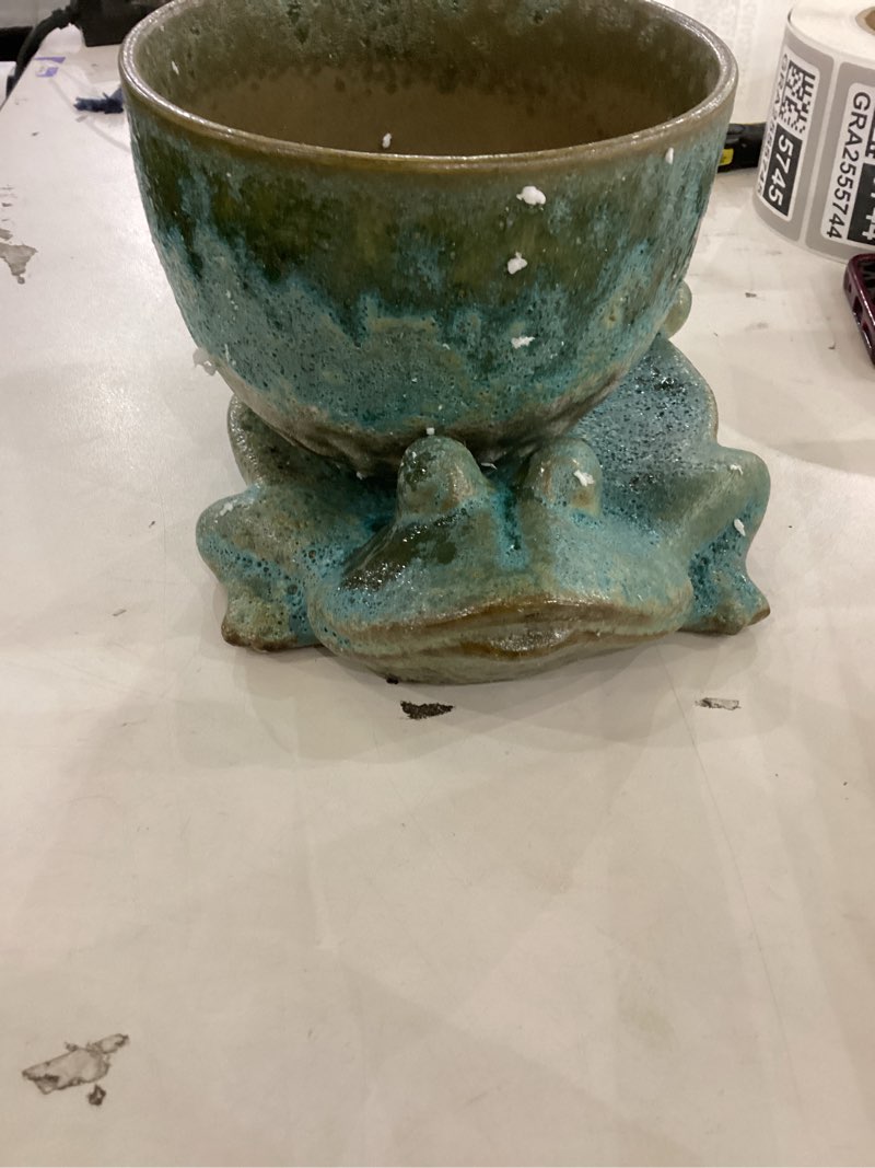 Small frog flower pot
