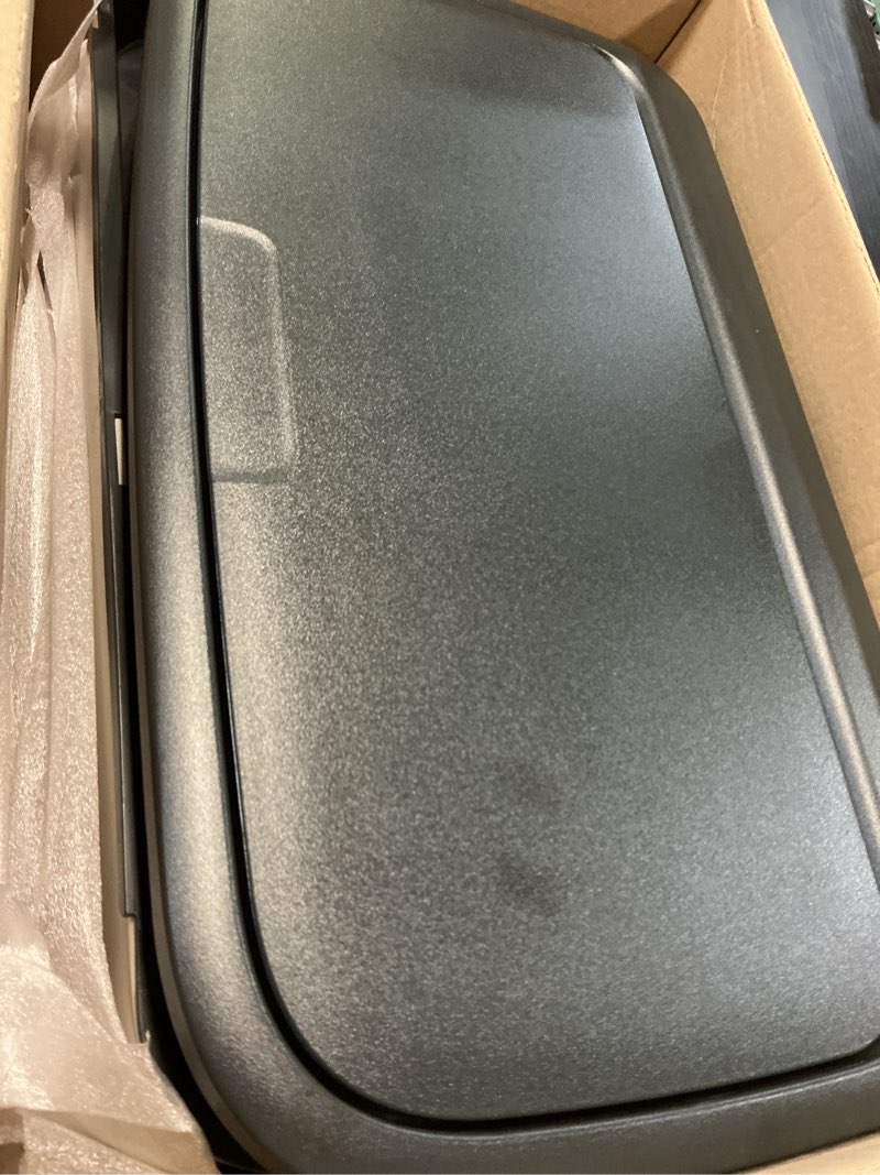 Condition photo showing New/Like New for brabantia bo touch top kitchen trash can with three compartments & raised legs | soft beige | 3 x 3 gal inner buckets | soft-close garbage can, stay-open lid | fits against wall | + trash bags soft beige 3 inner buckets (3 x 3 gal)