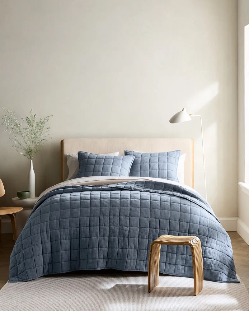 organic cotton gauze box quilt set quince- size unknown similar