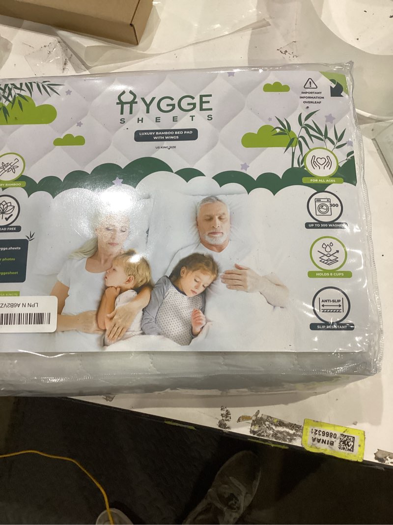 Condition photo showing New/Like New for Hygge Sheets®? Organic Washable Incontinence Bed Pads with Tucks - 100% Waterproof Reusable Mattress Protector Underpads - Rayon derived from Bamboo - King