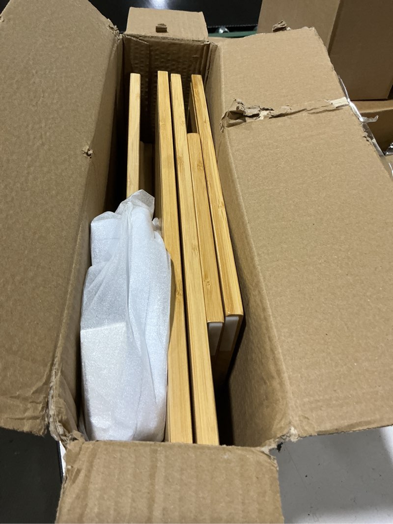 Condition photo showing Good Condition for bread box for kitchen counter, large bamboo wood double layer bread box, wooden bread storage capacity natural large