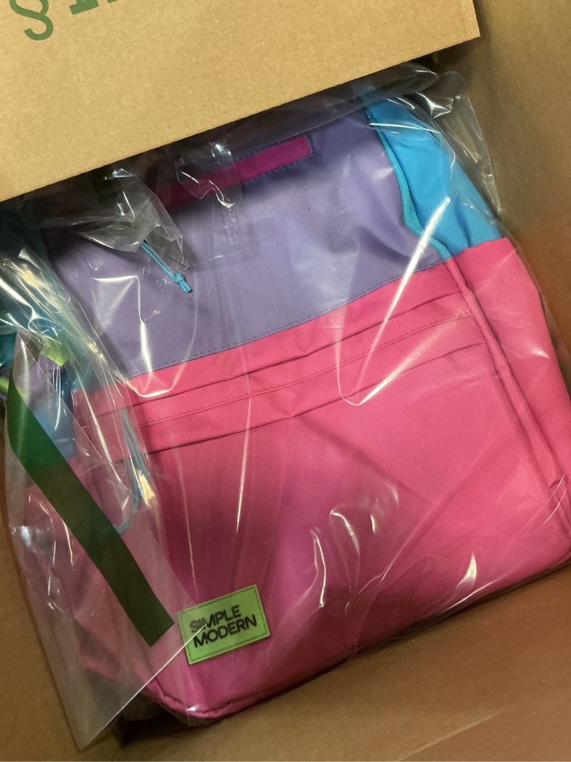 Condition photo showing New/Like New for simple modern ellis backpack for school | medium 20l elementary middle and high school bookbag for kids and teens | girls and boys | 80s mix medium | 20 liter multi-color: 80s mix