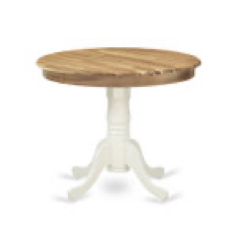 shady 42" rubber solid wood pedestal dining table