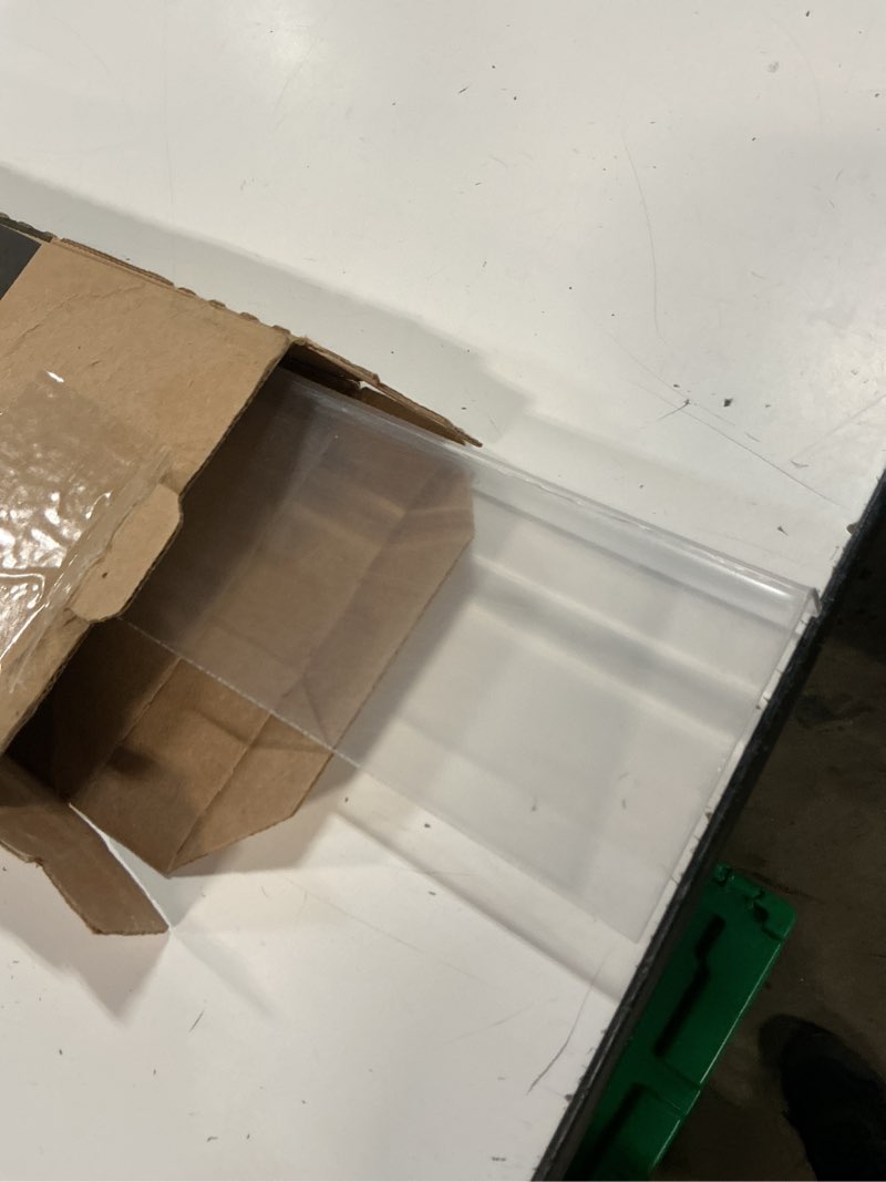 Condition photo showing Good Condition for clawguard plexiglass window sill protector – thick crystal clear window sill cover & extender – window ledge protector for dogs & cats (29.5in. x 3.25in.) window sill protector 29.5 in. x 3.25 in.