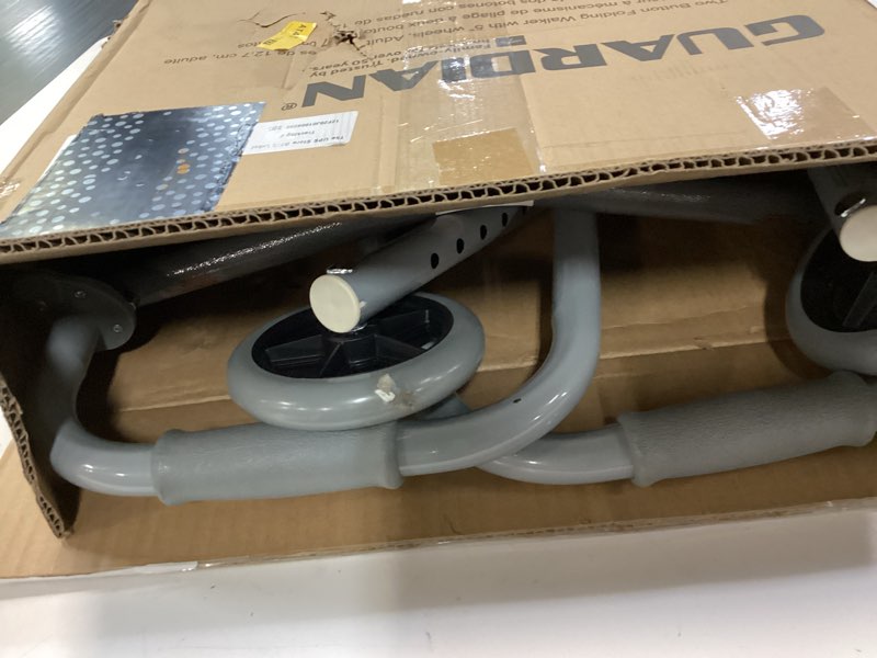 Condition photo showing Good Condition for medline lightweight folding walkers for seniors, adults with 5” wheels, steel frame supports up to 400 lbs.