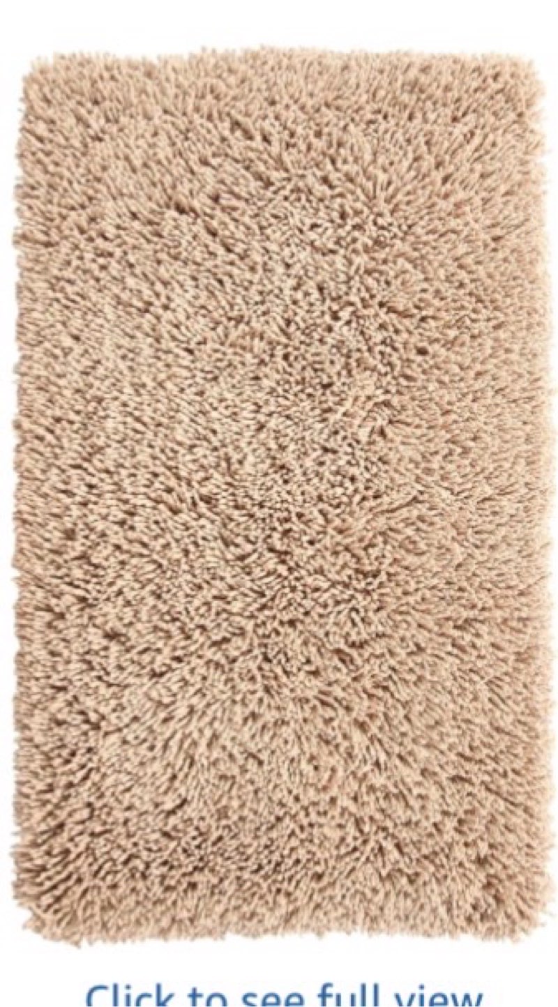 castle hill melbourne spray latex back bath rug, 20 by 30-inch, natural