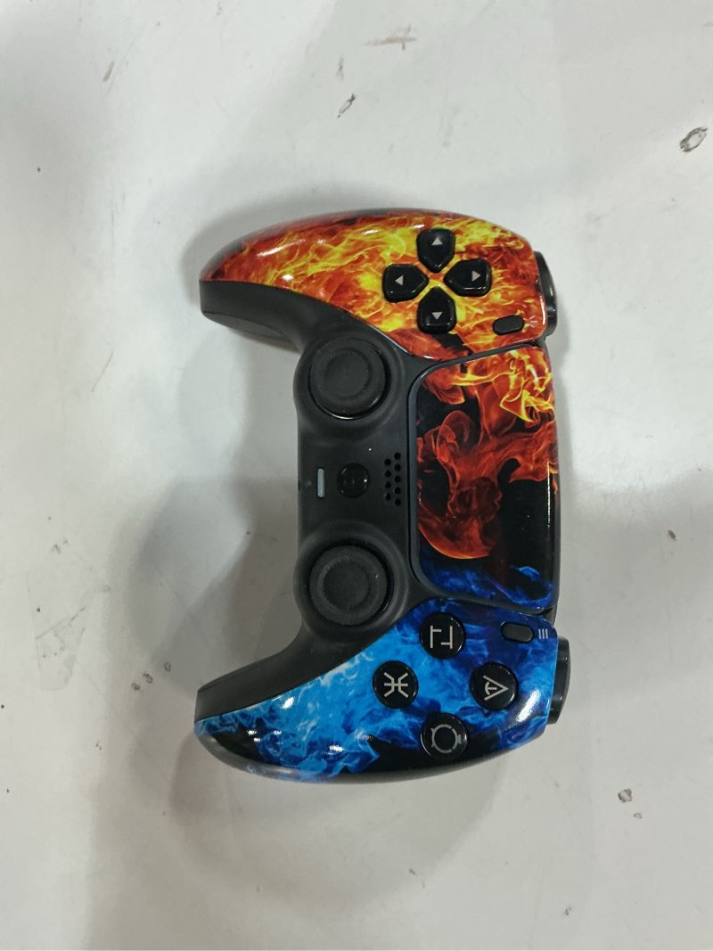Condition photo showing Good Condition for wireless controller compatible with p5/p5 pro/p5 slim/pc,with 1500mah battery,dual vibration,6-axis motion control,speaker,3.5mm audio jack (ice&fire)  