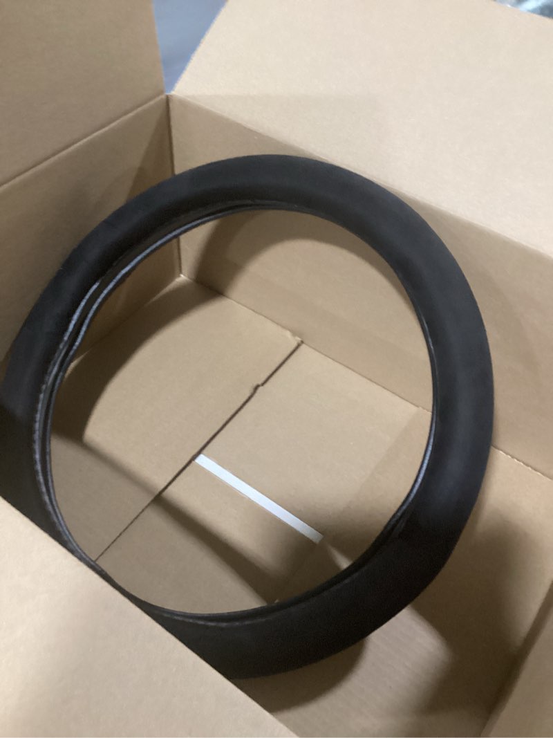 Condition photo showing Good Condition for SEG Direct Car Steering Wheel Cover Universal Standard Size 14.5-15 inch, Black Microfiber Leather Standard size[14 1/2''-15''] Black