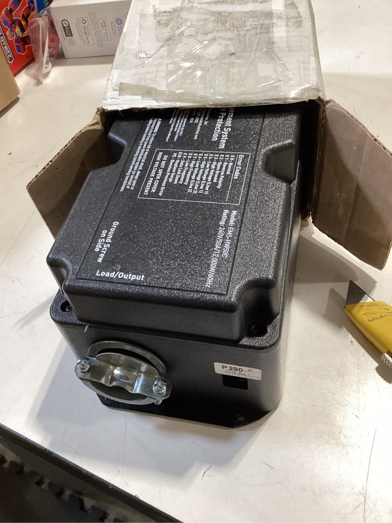 Condition photo showing As Is for progressive industries ems-hw50c heavy duty rv surge protector, black, 50 amp 50 amp ems w/ remote display hardwired