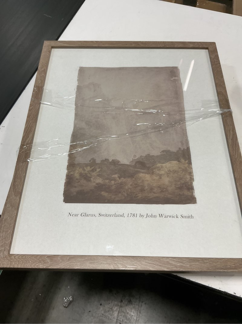 Condition photo showing As Is for (set of 2) 16" x 20" glass textbook framed prints - threshold™ designed with studio mcgee: traditional wall art, polystyrene frame