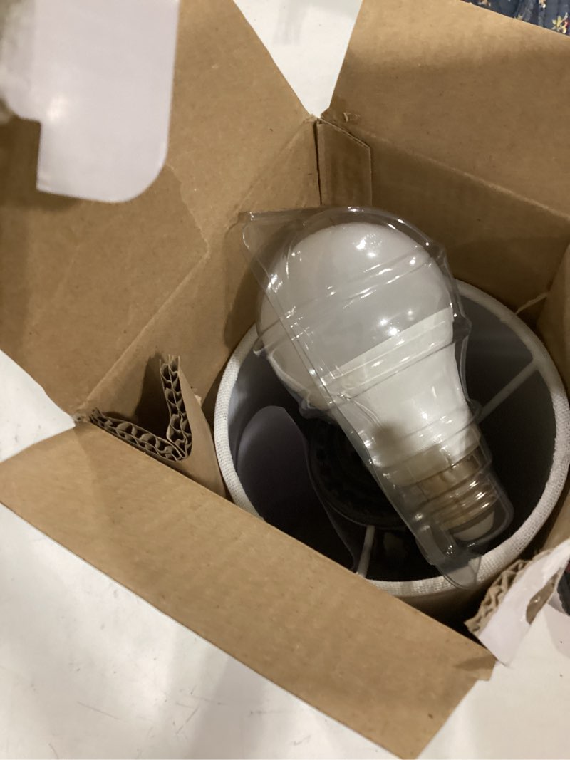 Condition photo showing Good Condition for dott arts table lamp for bedroom, 3-color bedside lamps with pull chain, bedroom table lamps for nightstand,ac outlet small lamp for living room, bulb included nickel 15 in nickle-white