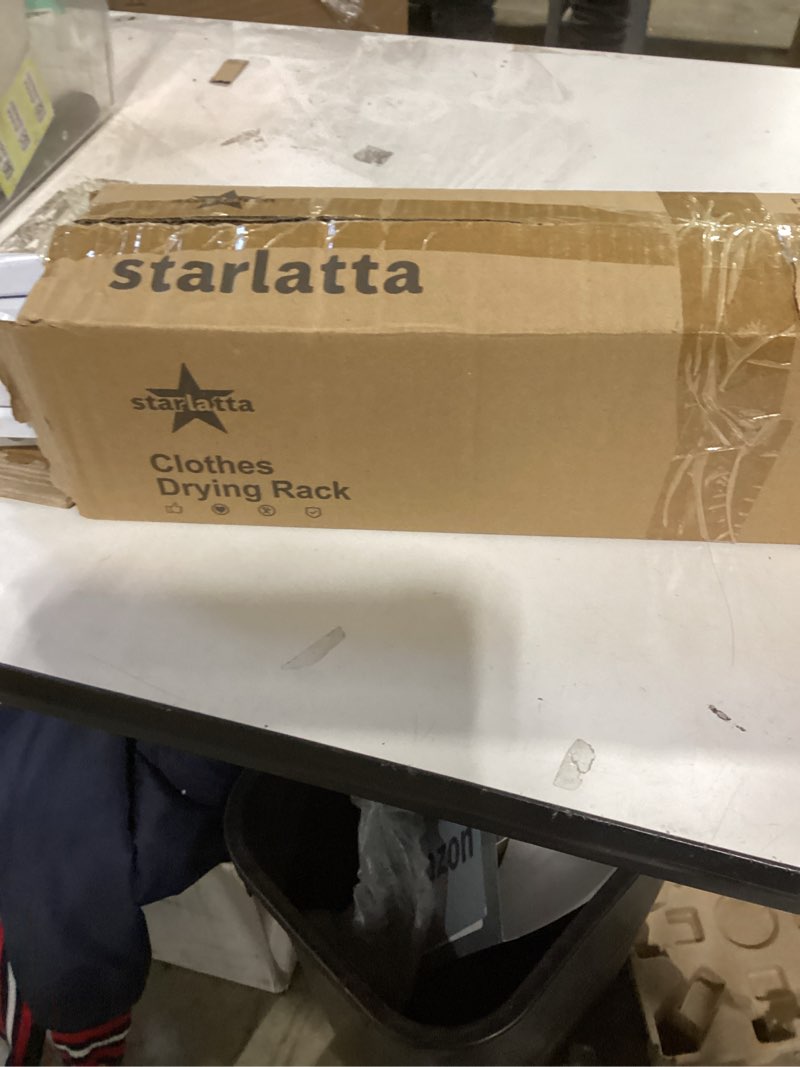 Condition photo showing Good Condition for Foldable Drying Rack Clothing, 3-Tier Portable Clothes Drying Racks for Indoor & Outdoor, Anti-Rust Compact Laundry Rack Collapsible, White 29" D x 14" W x 41" H White 29"D x 14"W x 41"H