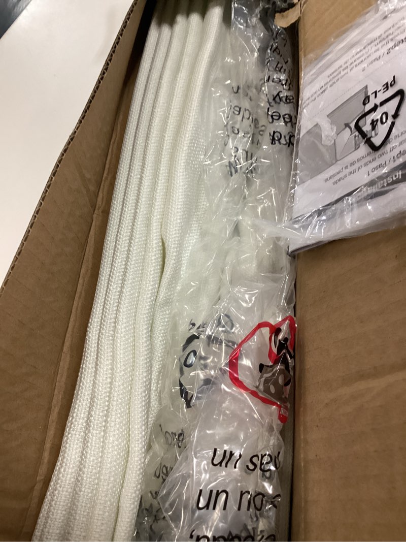 Condition photo showing New/Like New for lazblinds no drill roman shades, light filtering, 34" w x 64" h, off white | cordless light filtering window shades with uv protection, polyester fabric for bedroom & living room light filtering - off white 34"w x 64"h