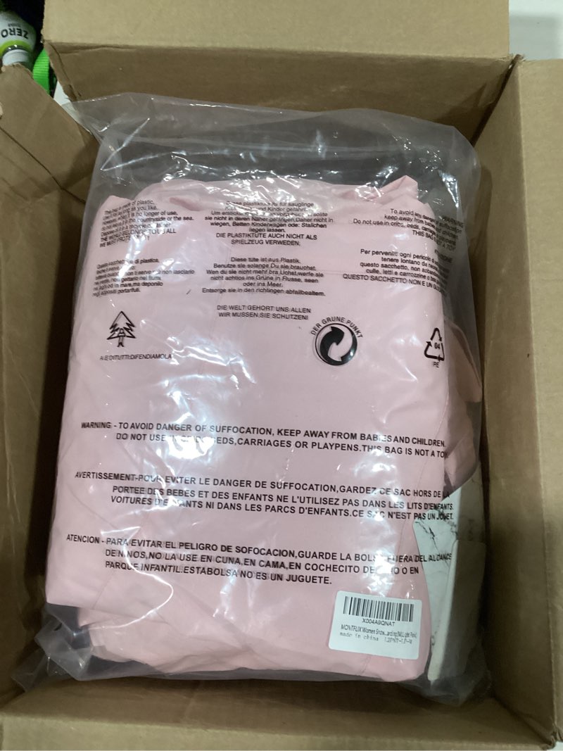 Condition photo showing New/Like New for Women's Slim Fit Snow Pants Waterproof Insulated for Winter Outdoor Hiking Snowboard Ski Pants Medium Light Pink