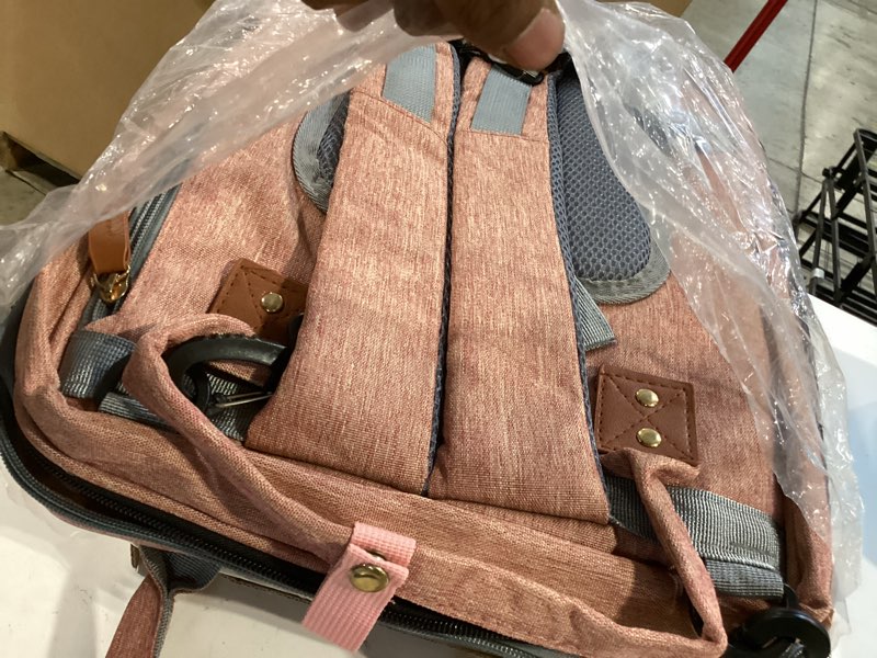 Condition photo showing Good Condition for jeryswet baby diaper bags with changing station, waterproof large capacity diaper bag backpack for moms dads with usb charging port and stroller straps, baby shower gifts, pink pinks