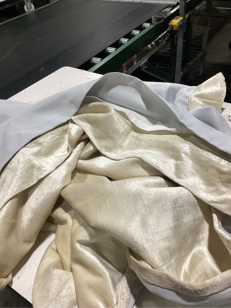Condition photo showing Good Condition for luster velvet true blackout curtain - single panel 48”x108” champagne