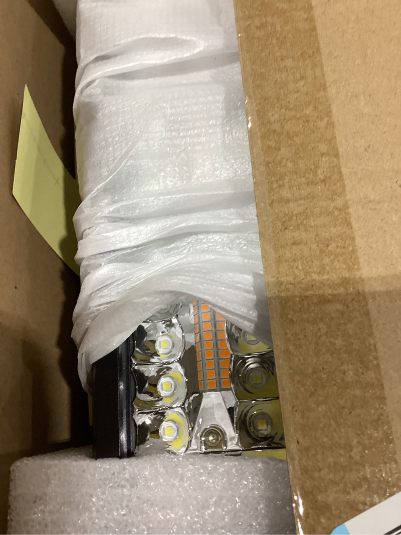 Condition photo showing New/Like New for Auxbeam 20 Inch 420W LED Light Bar, 6 Modes Strobe Amber Pod Lights Yellow Fog Light Dual Color Spot Flood Offroad Driving Lights, Memory Function LED Work Lights for Truck Car ATV