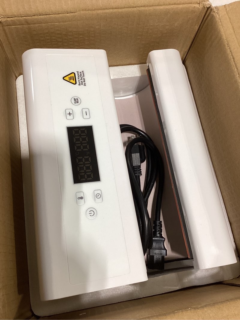 Condition photo showing Good Condition for curecure auto tumbler heat press machine, fast and evenly heat-up, adjust temperature and time, auto shut-off, mug heat press use for 11-30oz sublimation tumblers, mugs, water bottle, glasses