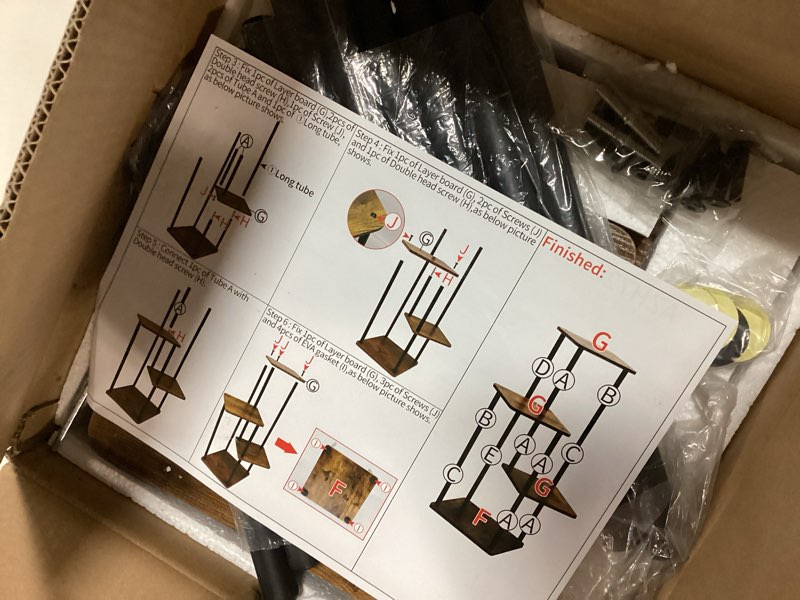 Condition photo showing Good Condition for 4 tier plant stand indoor, thickened metal wood corner plant shelf stands for multiple plants, indoor tall plants stand tiered flower holder for living room patio garden balcony(black+brown) black+brown 4 tier