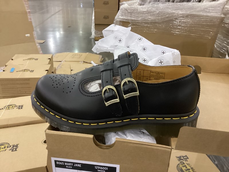 Condition photo showing New/Like New for Dr. Martens '8065' Mary Jane in Black Smooth at Nordstrom, Size 10Us