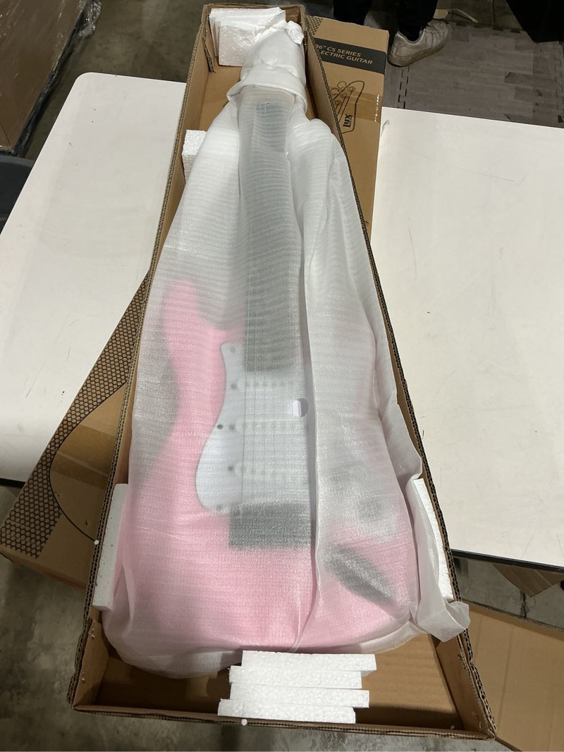 Condition photo showing Good Condition for lyxpro cs 30” electric guitar kit for beginner, intermediate & pro players with guitar, amp cable, 6 picks & learner’s guide | solid wood body, volume/tone controls, 5-way pickup - pink 36" right handed pink