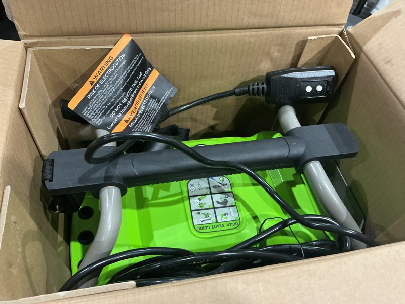 Condition photo showing Good Condition for greenworks 1900 psi (sgs certified) 1.2 gpm 13amp portable compact electric pressure washer, power washer for cars, driveways, patios, patio furniture & around pools