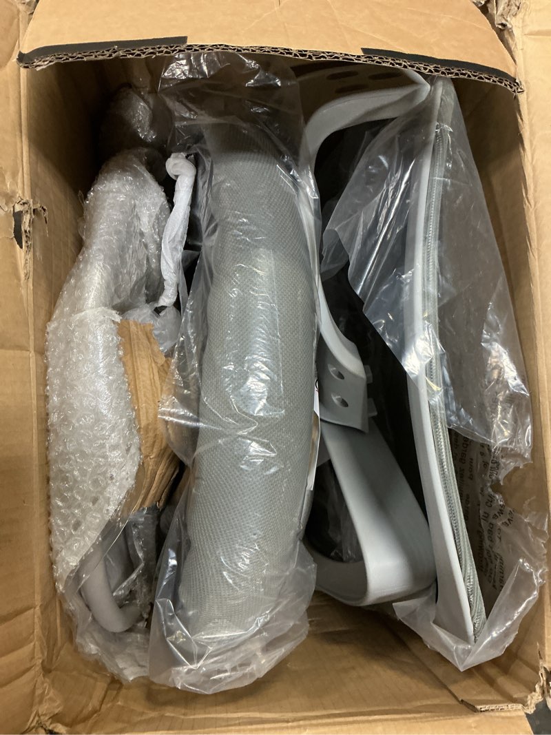 Condition photo showing Good Condition for DUMOS Drafting Chair for Standing Desk, Counter Height Adjustable, Flip-up Arms, Ergonomic Mid Back Mesh Rolling Work Swivel Office Computer Chairs with Wheels, Grey Light Grey 18.5" L x 20" W x 48.86" H