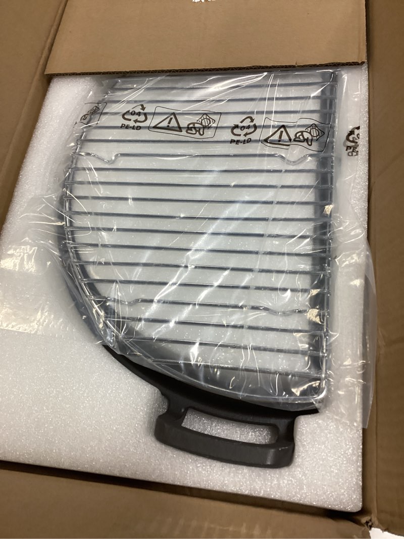 Condition photo showing Good Condition for SafBbcue Cast Iron Griddle & Grate for Weber 22" Kettle Charcoal Grill Accessories, Foldable Cooking Grate & Griddle for Cuisinart CHA-830 Cleanburn Fire Pit Cook Top, Outdoor Campfire BBQ Parts Cast Iron 22.8" x 22.8" x 1"