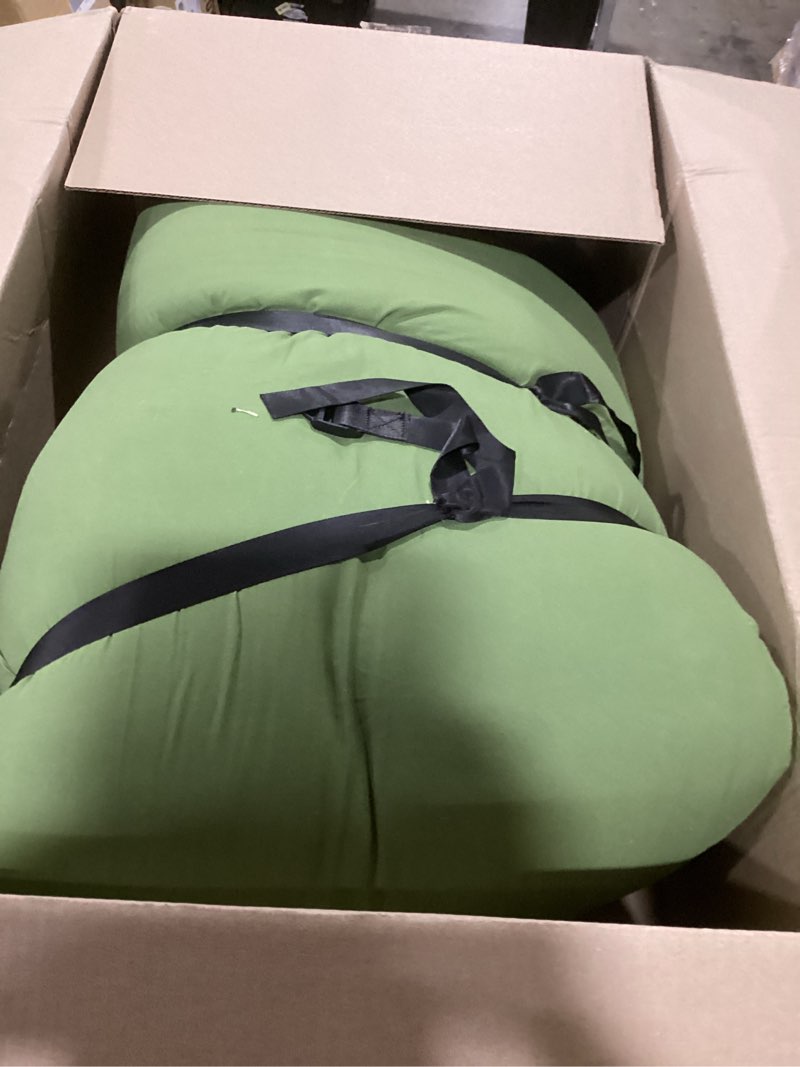 Condition photo showing Good Condition for Japanese Floor Mattress, Futon Mattress with Portable Storage Bag and Washable Cover, Roll Up Thick Tatami Mat Suitable for Camping, Guest Room, Green, Twin Twin (80"L x 39"W) Green ( 4"th + Dust Cover ?